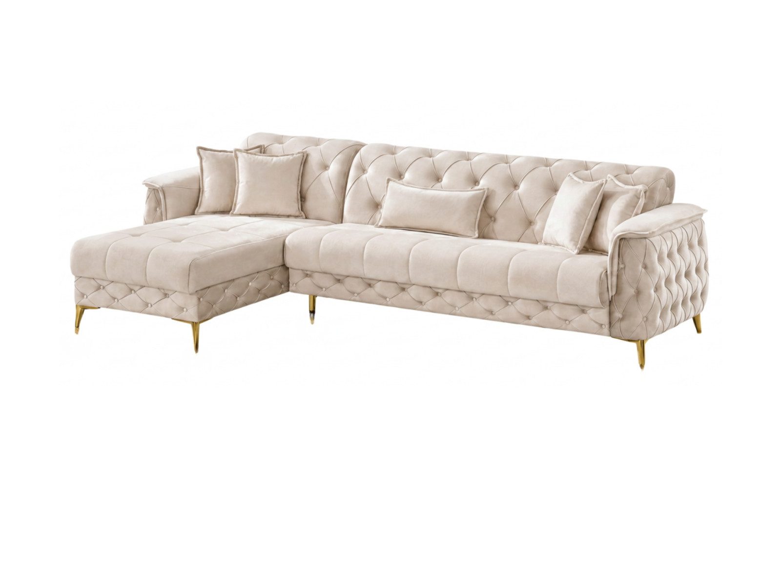 Villa Möbel Ecksofa Sucre Relax Creme, 1 Teile, mit Stauraum
