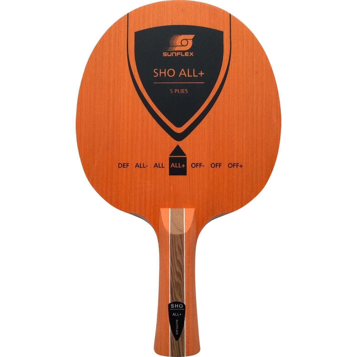 Tischtennisschläger SHO All+ Tischtennis-Holz, konkaver Griff