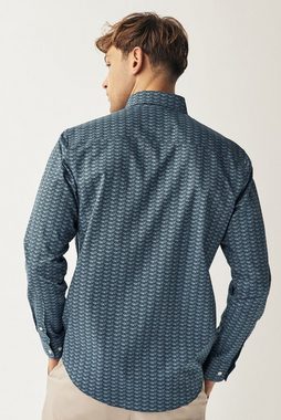 Next Langarmhemd Pflegeleichtes Button-Down-Oxford-Hemd (1-tlg)