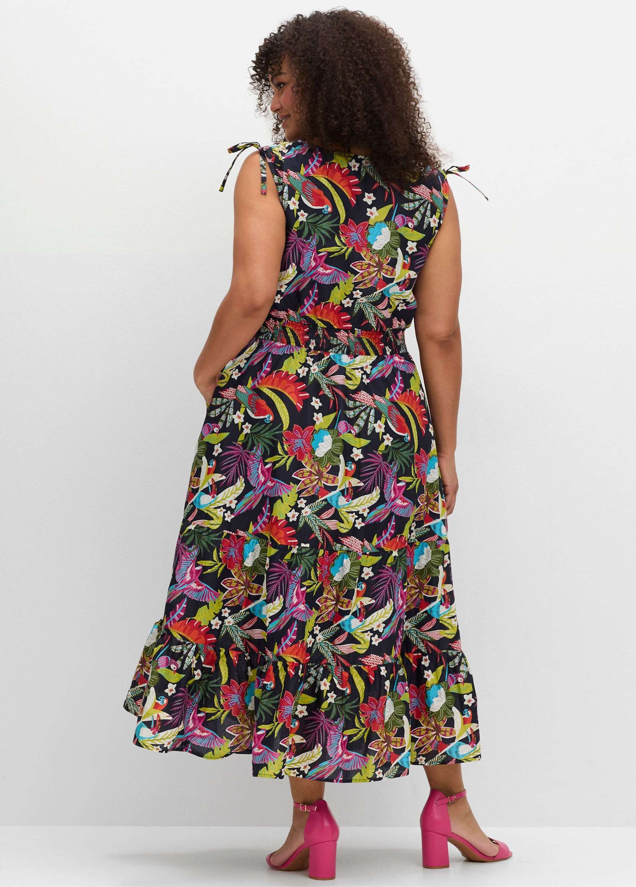 sheego by Joe Browns Etuikleid Maxikleid Ärmellos