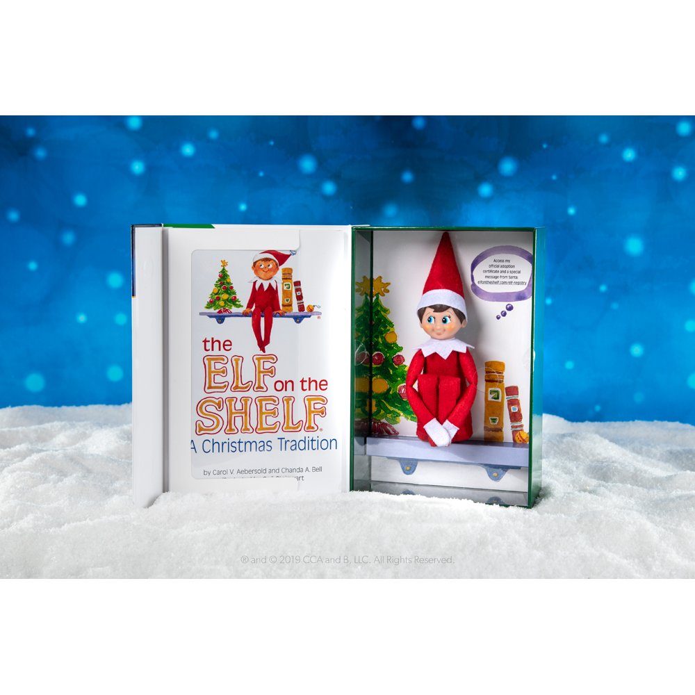 the Englisch Shelf® Weihnachtsfigur Elf Shelf on Box Set The the Elf Light Junge on