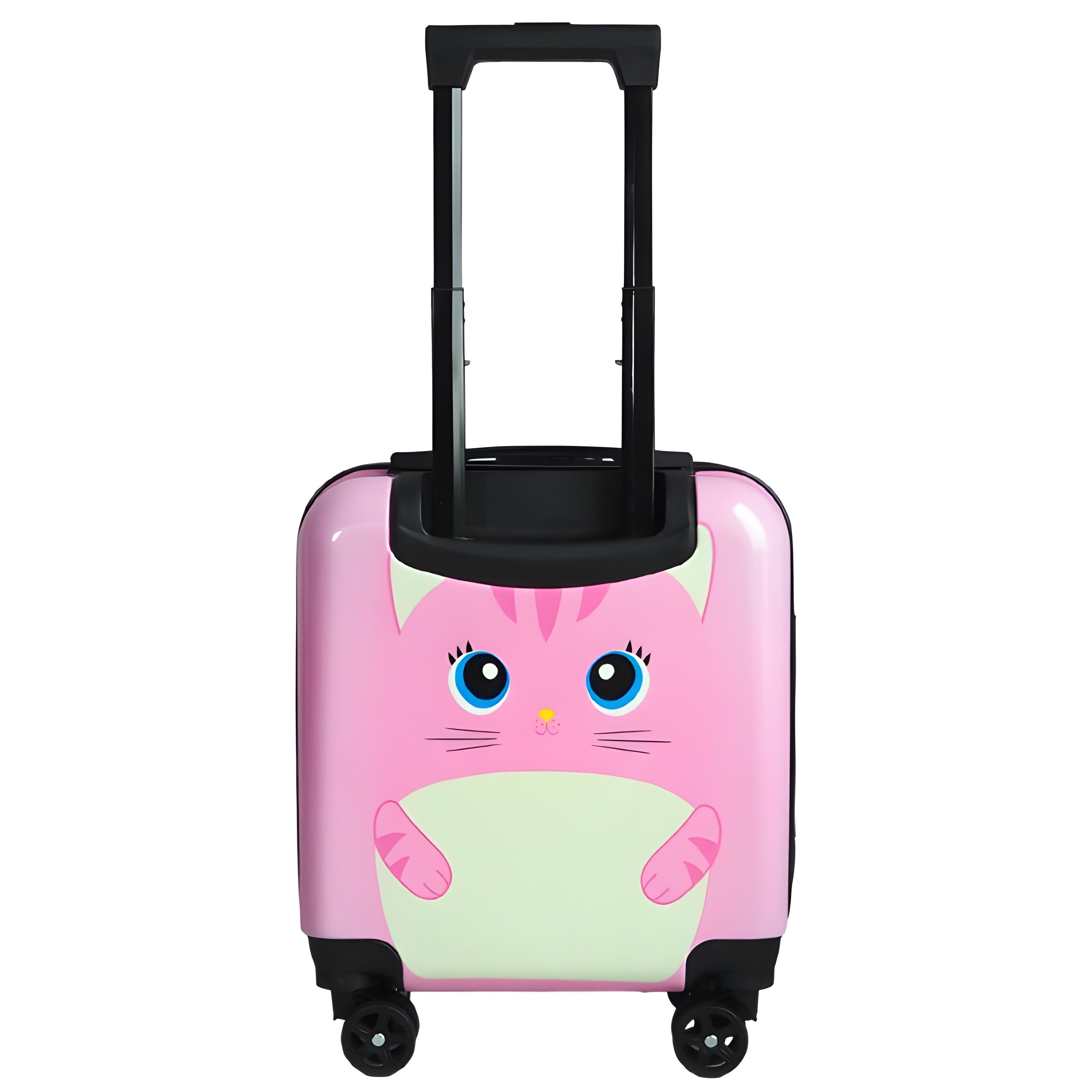 WS-Trend Kinderkoffer Katze 3D Kinder Trolley Kinderkoffer ABS Kindertrolley 45x35x25 cm, 4 Rollen