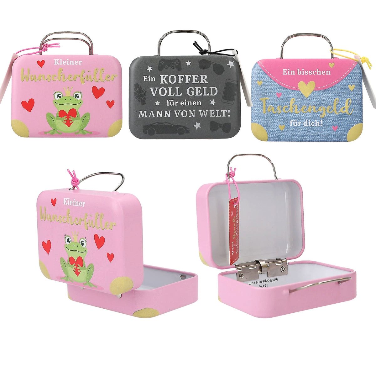 Depesche Füller WUNSCHERFÜLLER Geldkoffer - Originelle Geldgeschenk-Box aus Blech