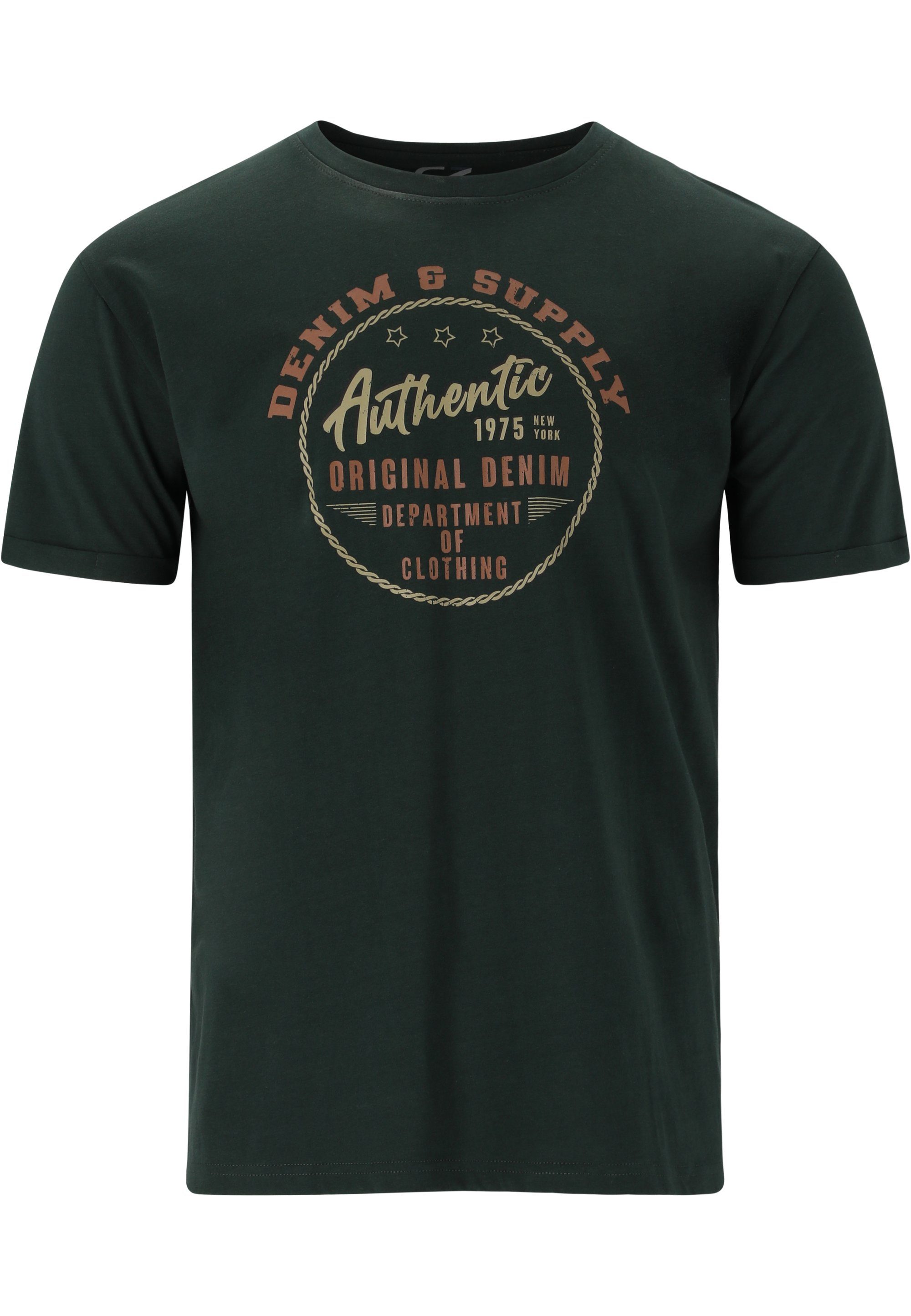 CRUZ T-Shirt Flemming mit stylischem Print grün
