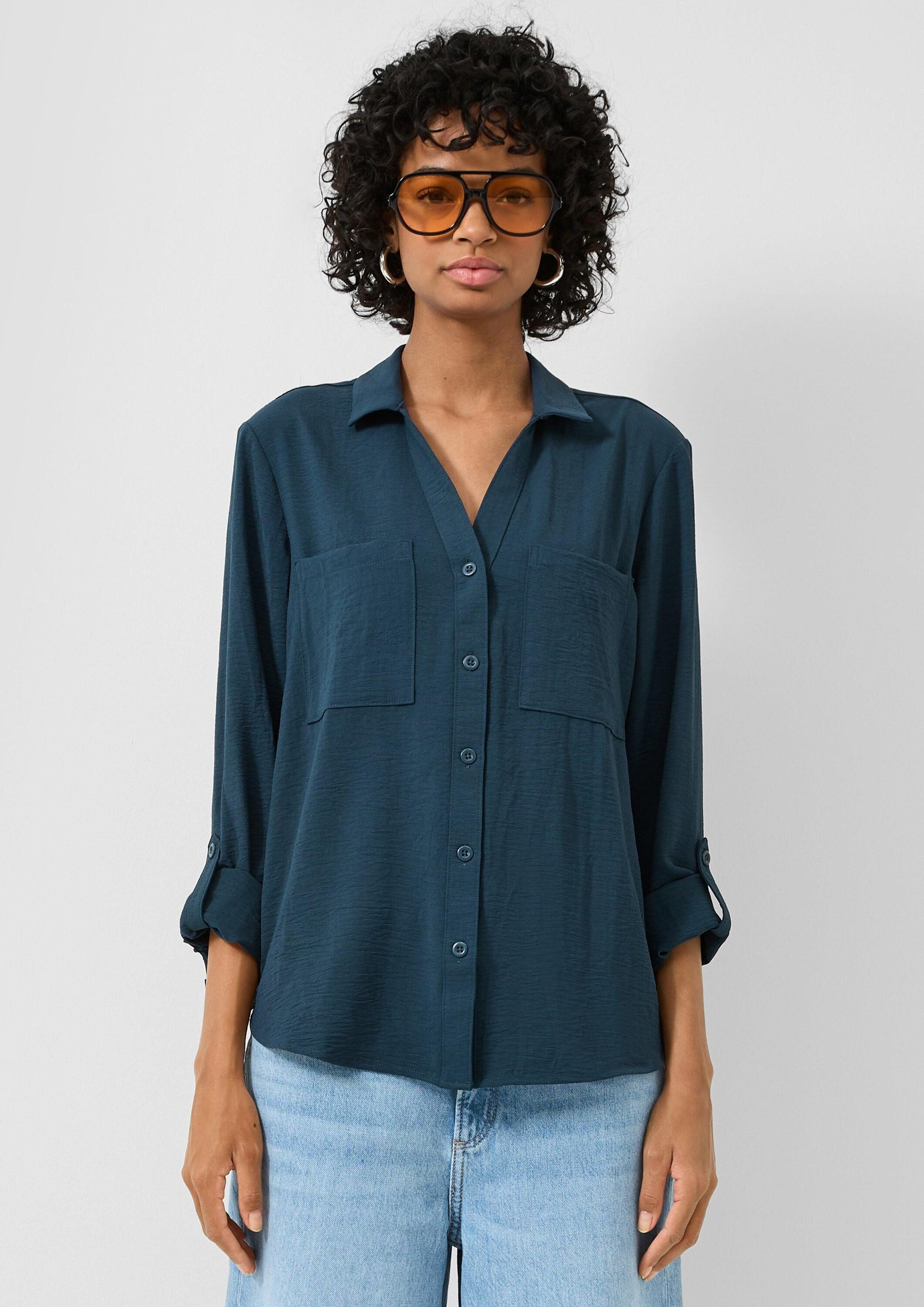 QS Langarmbluse Bluse Bluse mit Turn-up günstig online kaufen