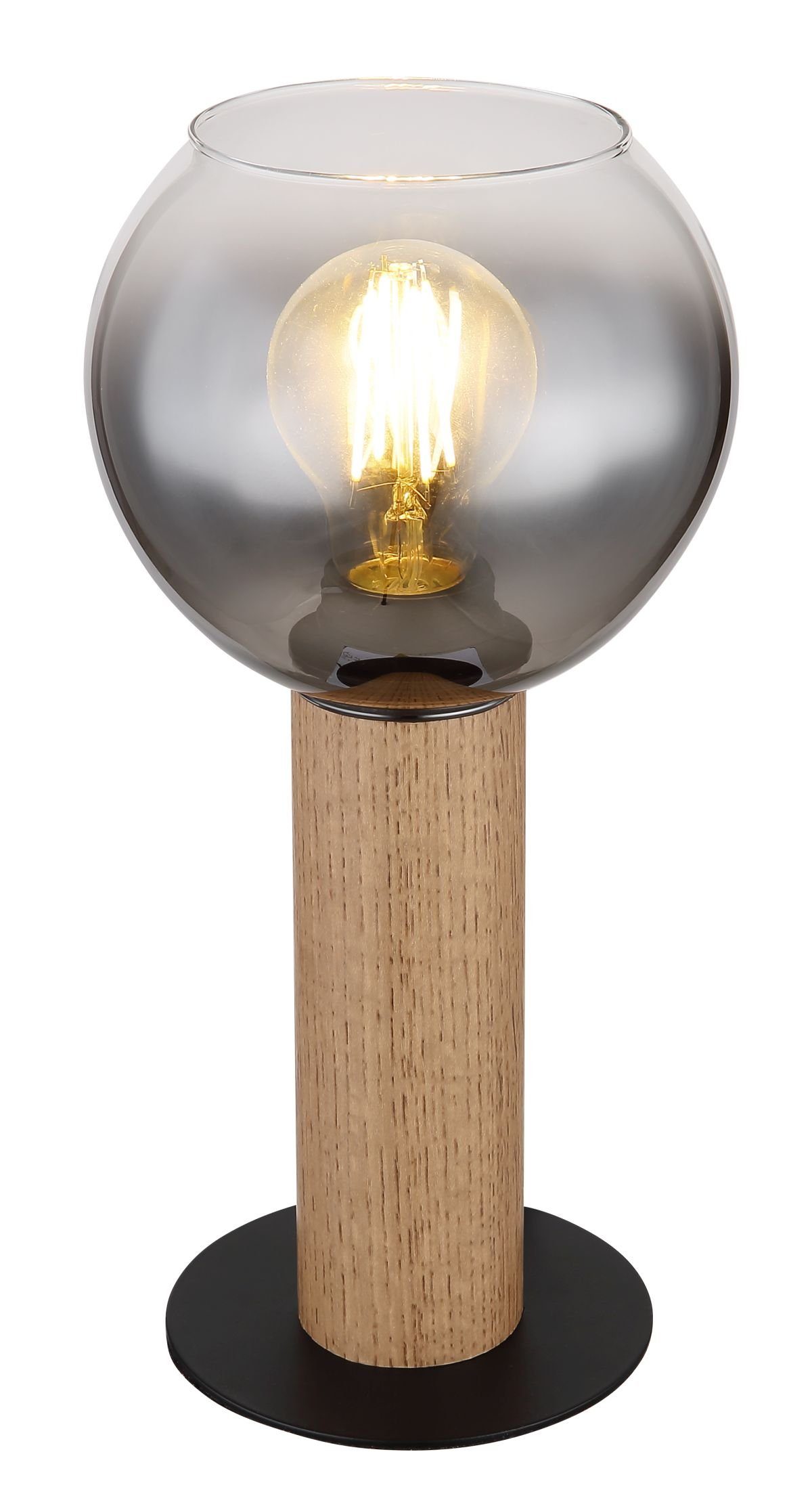 Wohnzimmer GLOBO LEUCHTEN GLOBO Tischleuchte Tischleuchte Globo Nachttischlampe Tischlampe Holz Glas