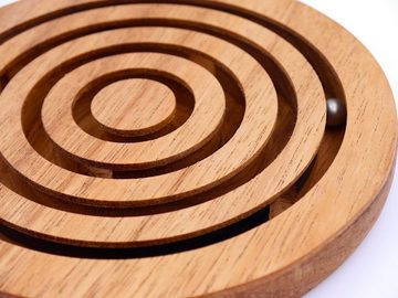 ROMBOL Denkspiele Spiel, Geschicklichkeitsspiel Murmelspiel, ein Geschicklichkeitsspiel, Geduldspiel aus Holz, Holzspiel