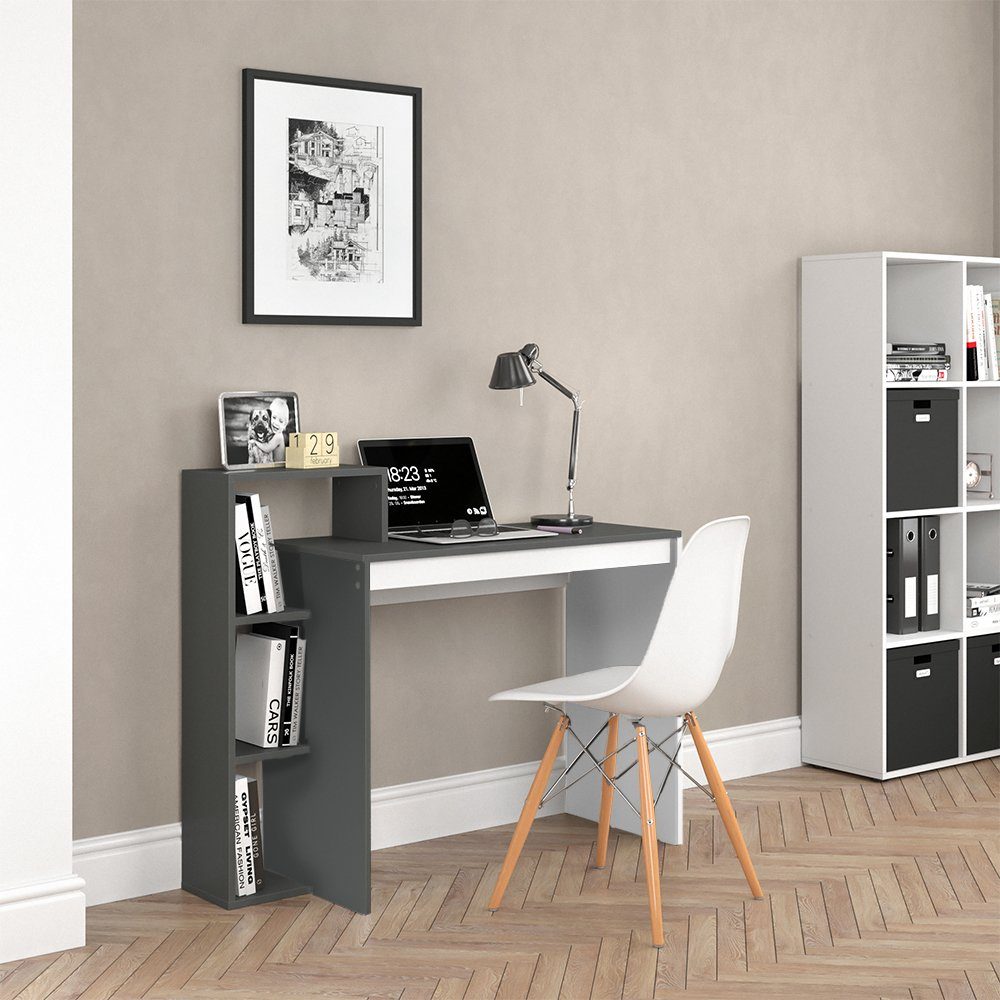 Vicco Schreibtisch »Bürotisch Arbeitstisch PC-Tisch LEO Anthrazit Weiß«