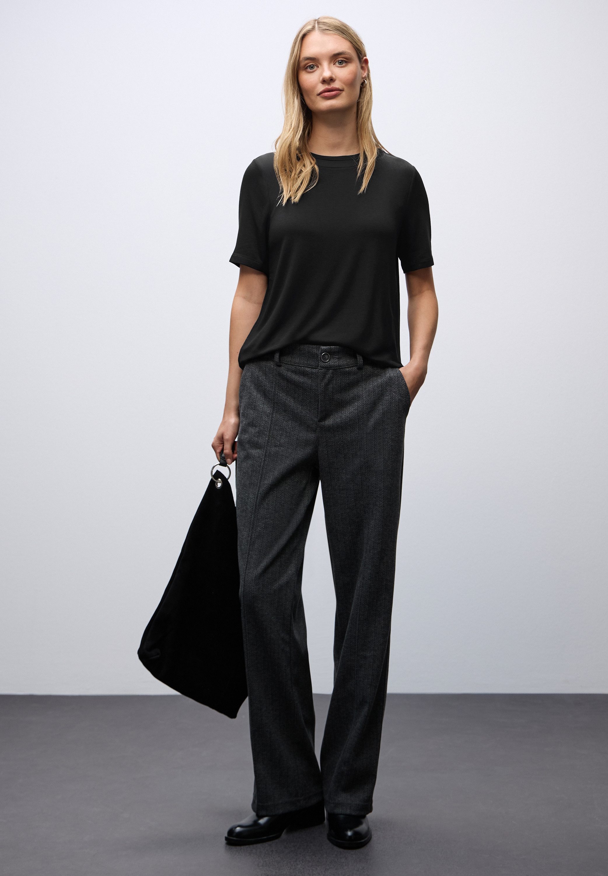 STREET ONE Kurzarmshirt mit Chiffon-Detail – Bild 5 von 5