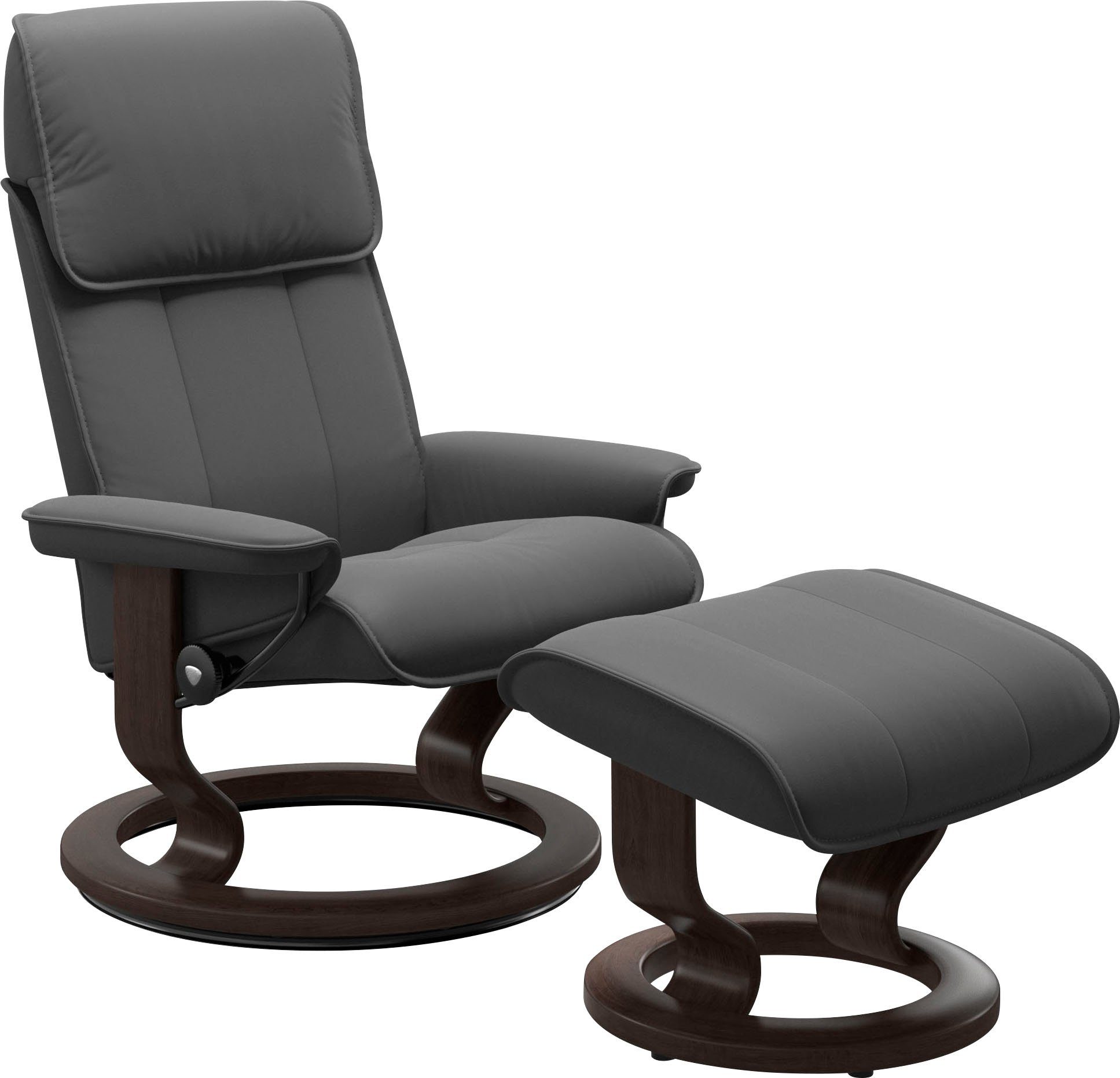 Stressless® Relaxsessel Admiral (Set, Relaxsessel inkl. Hocker), mit Classic Base, Größe M & L, Gestell Wenge