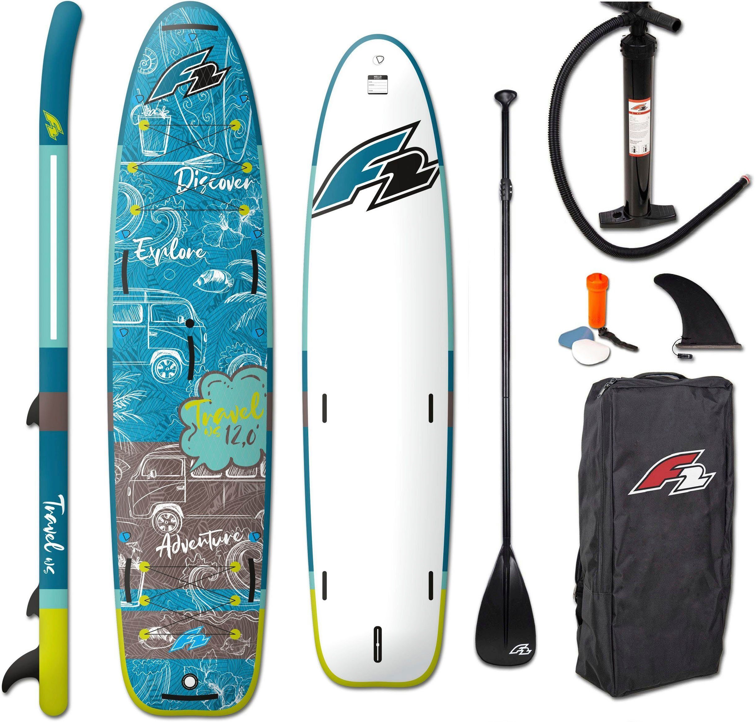 F2 Windsurfboard mit tlg), Windsurf-Option WS 5 12,5, (Packung, Travel