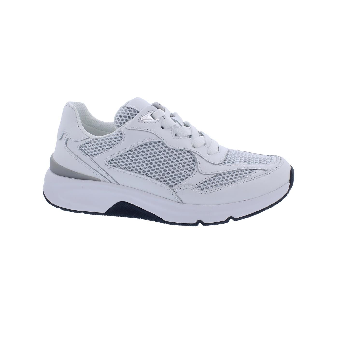 Rollingsoft Sneaker 66.893.51, MeshGl / Chevron - Glattleder, Weiß/ Si Schnürschuh