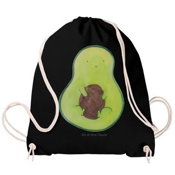 Mr. & Mrs. Panda Sporttasche Avocado Kern - Schwarz - Geschenk, Frucht, Gesund, Beutel, Veggie, Sp (1-tlg), Umweltfreundlich