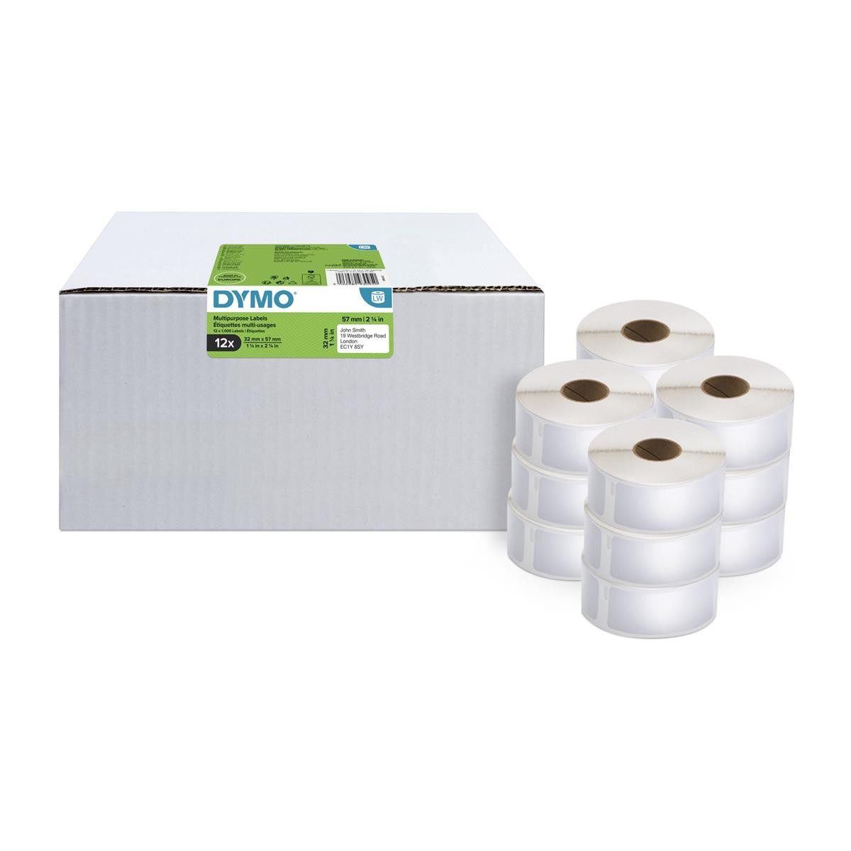 DYMO Aktenordner für Etikettendrucker S0722540 weiß 570 x 320 mm 12 x 1000 Etiketten