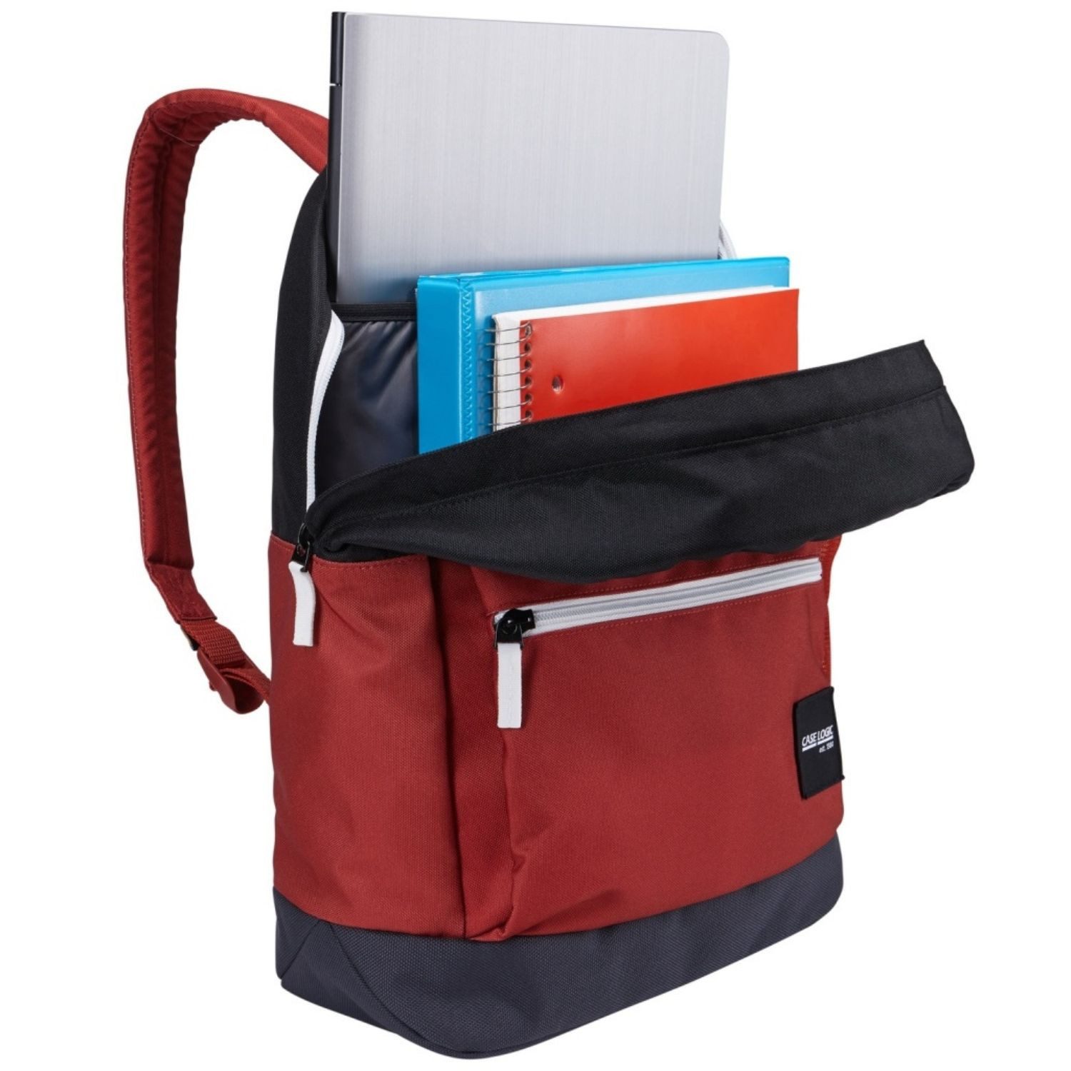 Case Logic Notebookrucksack Commence Backpack Rucksack Black Brick 24L (Rucksack mit Mäppchen), Notebook-Tasche Bag für 15" 15,4" 15,6" 16" 16,2" Zoll Notebook Laptop