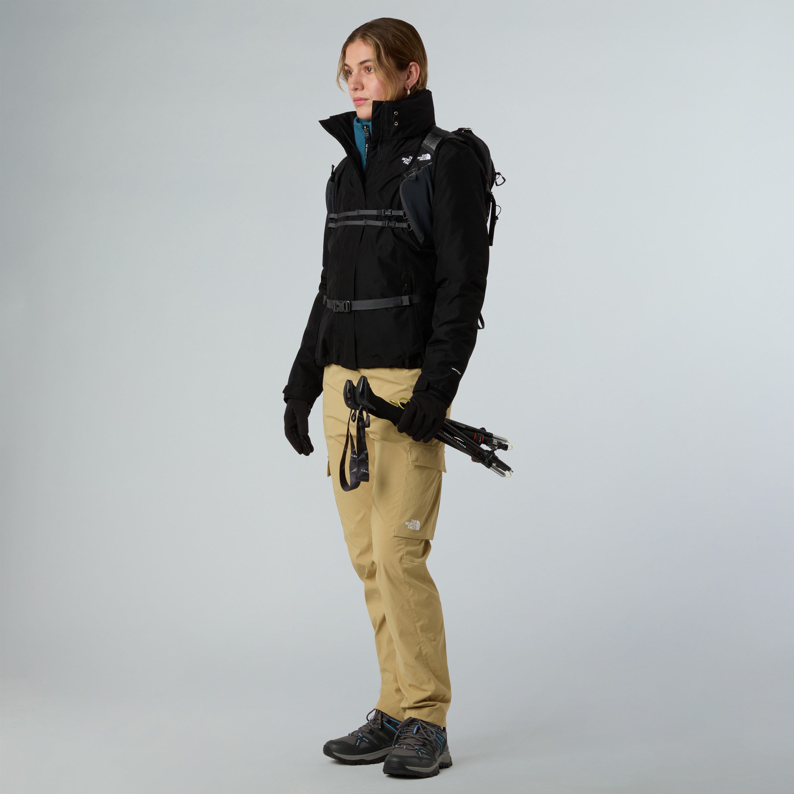 The North Face Funktionsjacke W SANGRO JACKET wasserdicht, winddicht, leicht, mit gebürstetem Kinnschutz