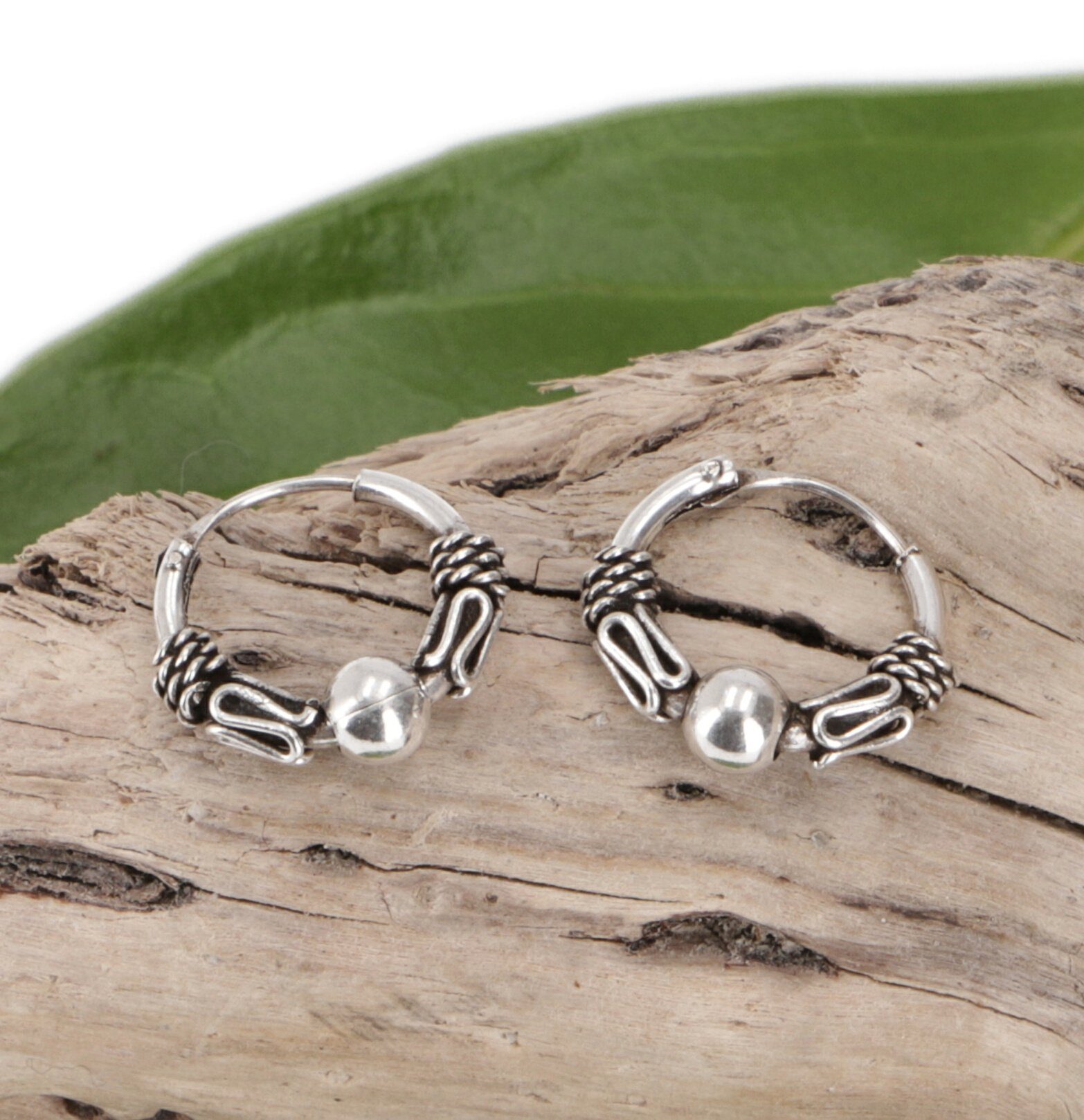 Guru-Shop Paar Ohrhänger Ethno Ohrringe, Boho Silbercreolen, Creolen.. günstig online kaufen