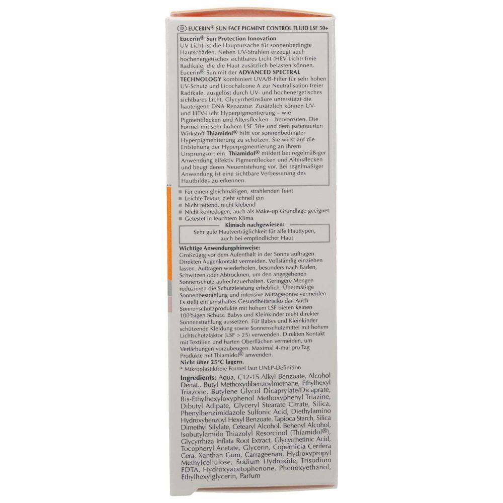 Eucerin Sonnenschutzcreme EUCERIN Sun Fluid Pigment Control LSF 50+ 50ml PZN 14292845