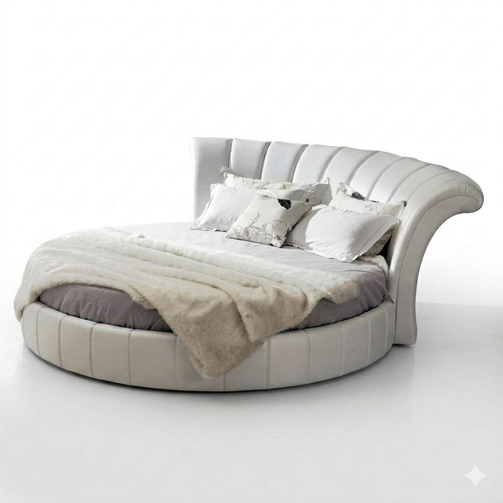 Xlmoebel Rundbett Polsterbett im Chesterfield-Design mit hochwertiger Polsterung (Polsterbett, 1-tlg., Bett B83), Hergestellt in Europa