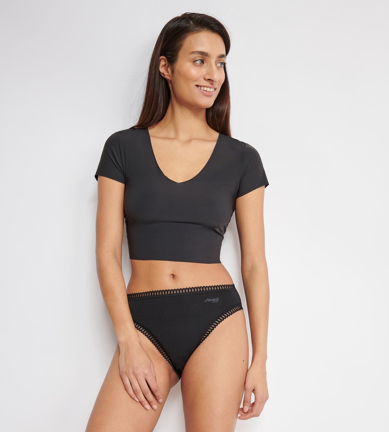 sloggi Slip High Leg Go Crush (Set) Spitzenapplikation