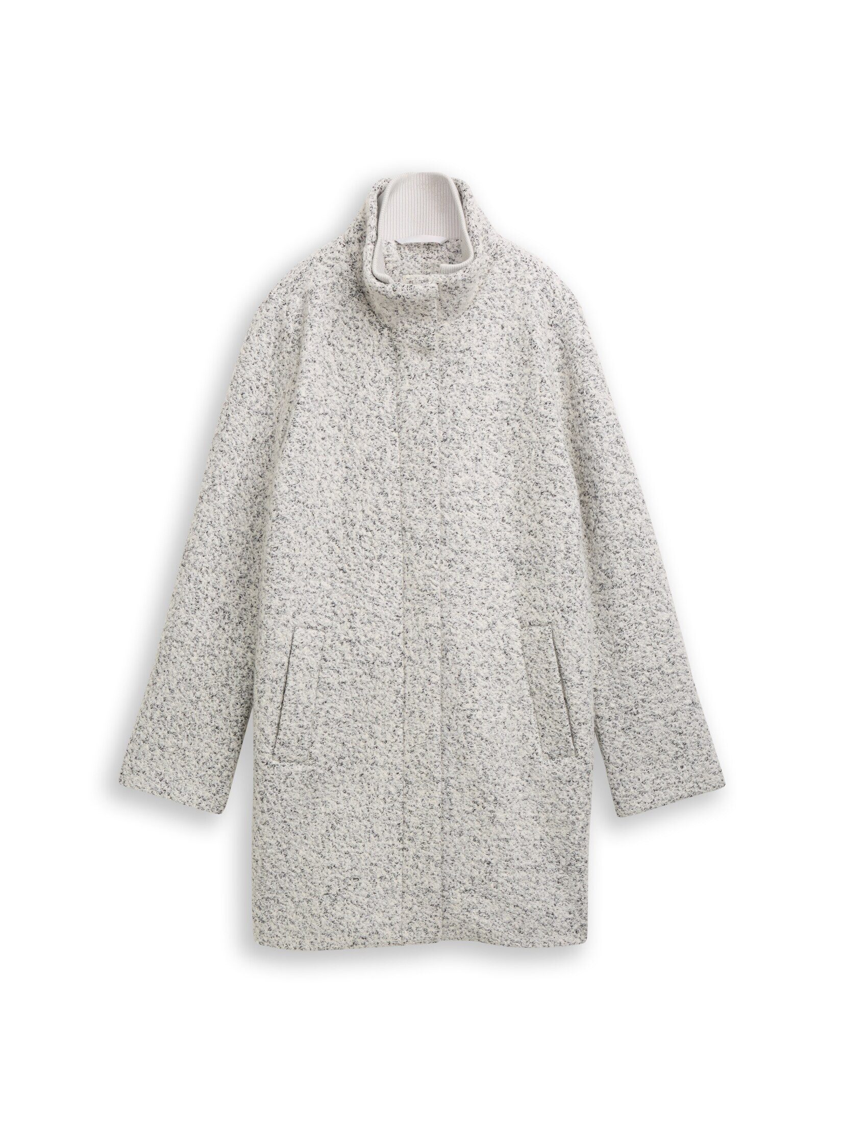 TOM TAILOR Denim Kurzmantel Jacken Bouclé Wollmantel mit Stehkragen