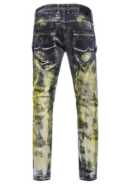 Rusty Neal Straight-Jeans MORI mit trendigen Zierelementen