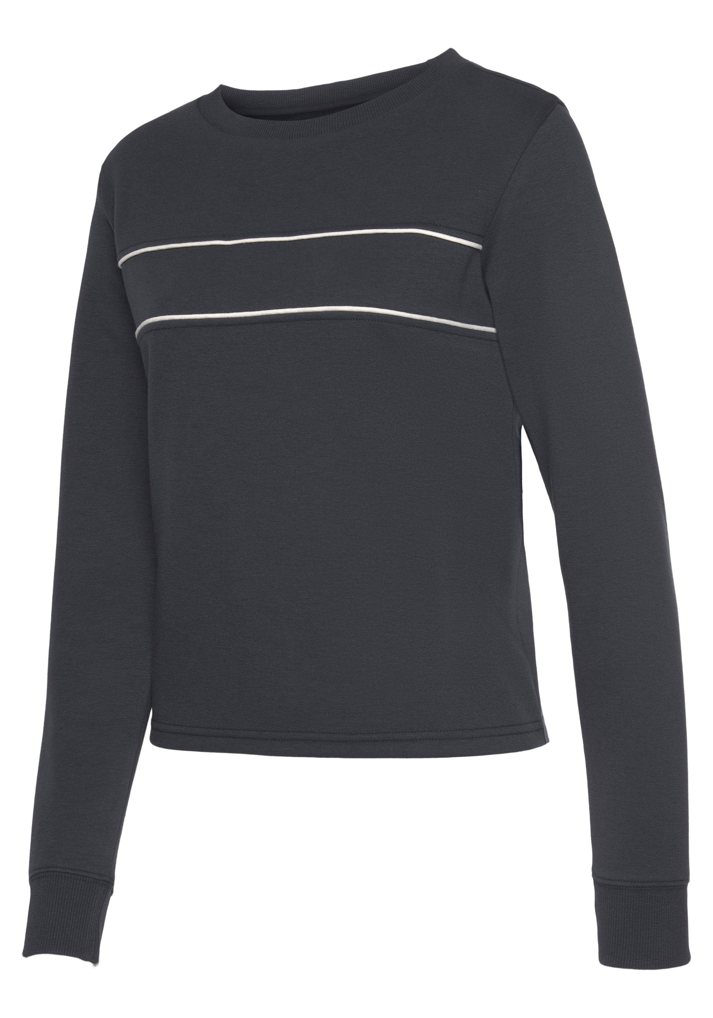 Sweatshirt mit der H.I.S Loungeanzug auf marine Piping Brust,