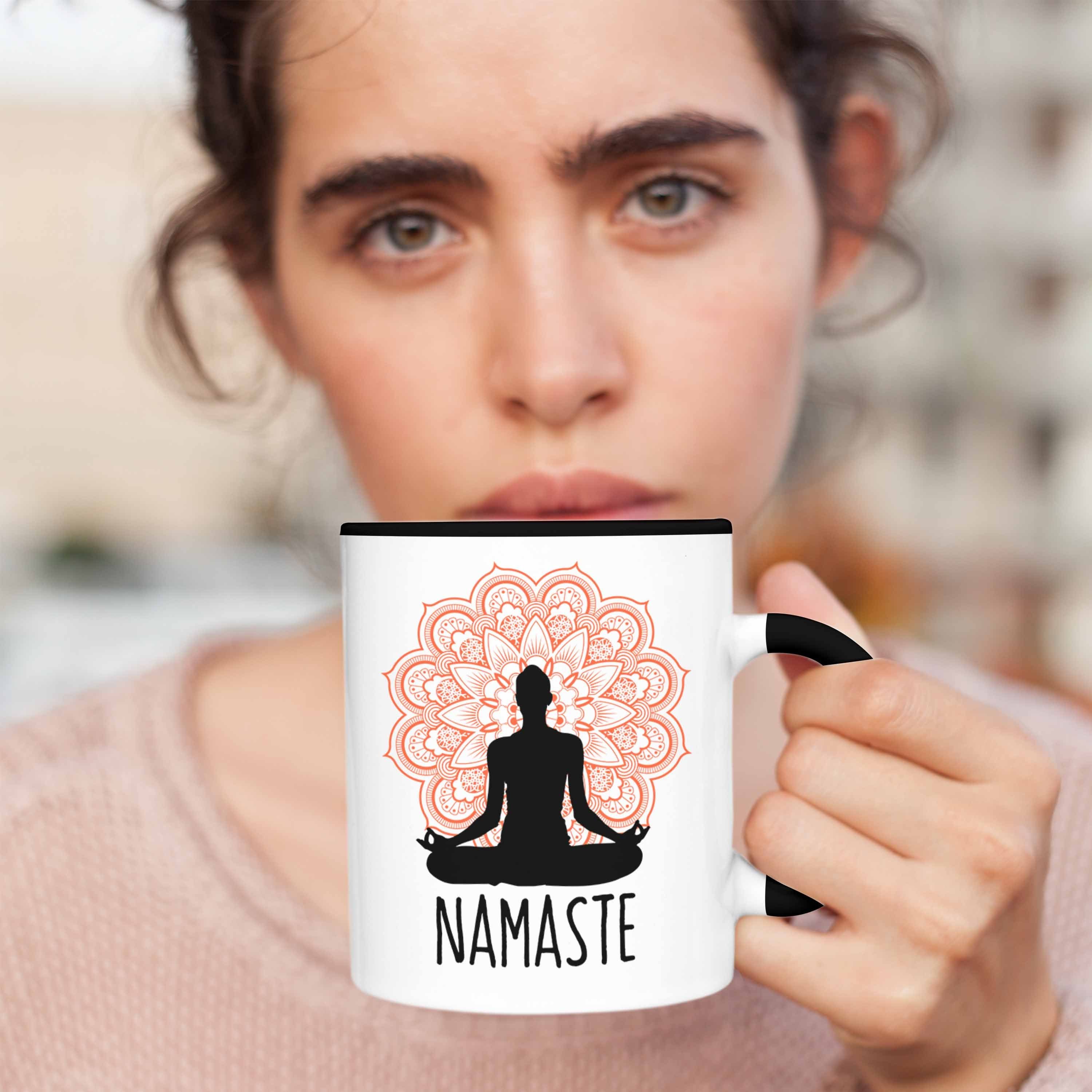 Geschenk Meditationliebhaber Schwarz Tasse Trendation Nama für Meditations-Tasse Inspirierendes