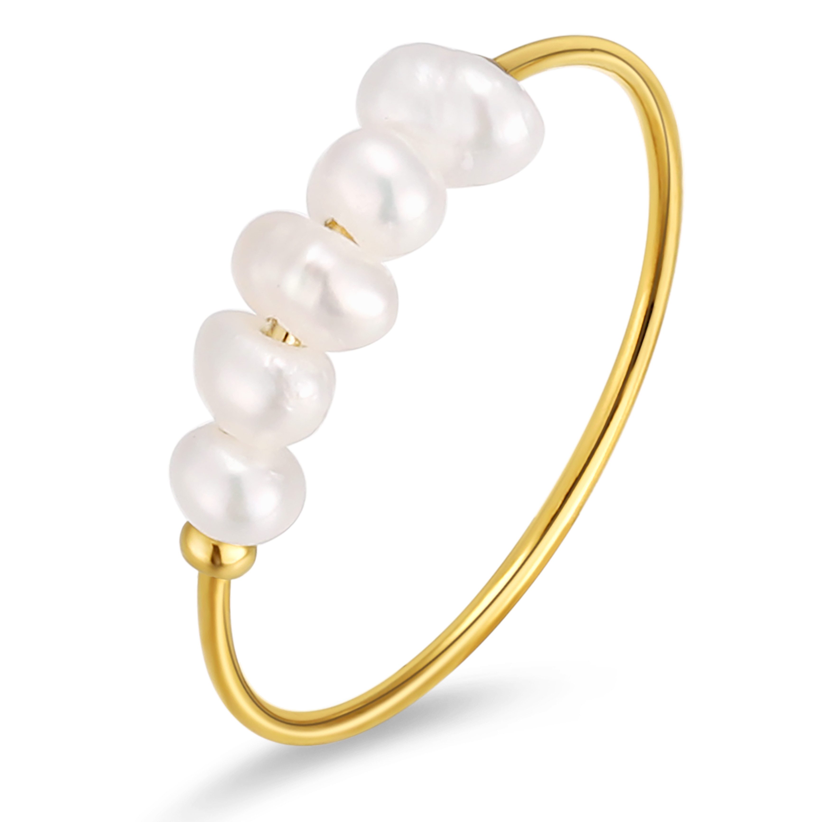 Kim Johanson Perlenring Mare in Gold & Silber (1-tlg), mit Süßwasserzuchtpe günstig online kaufen