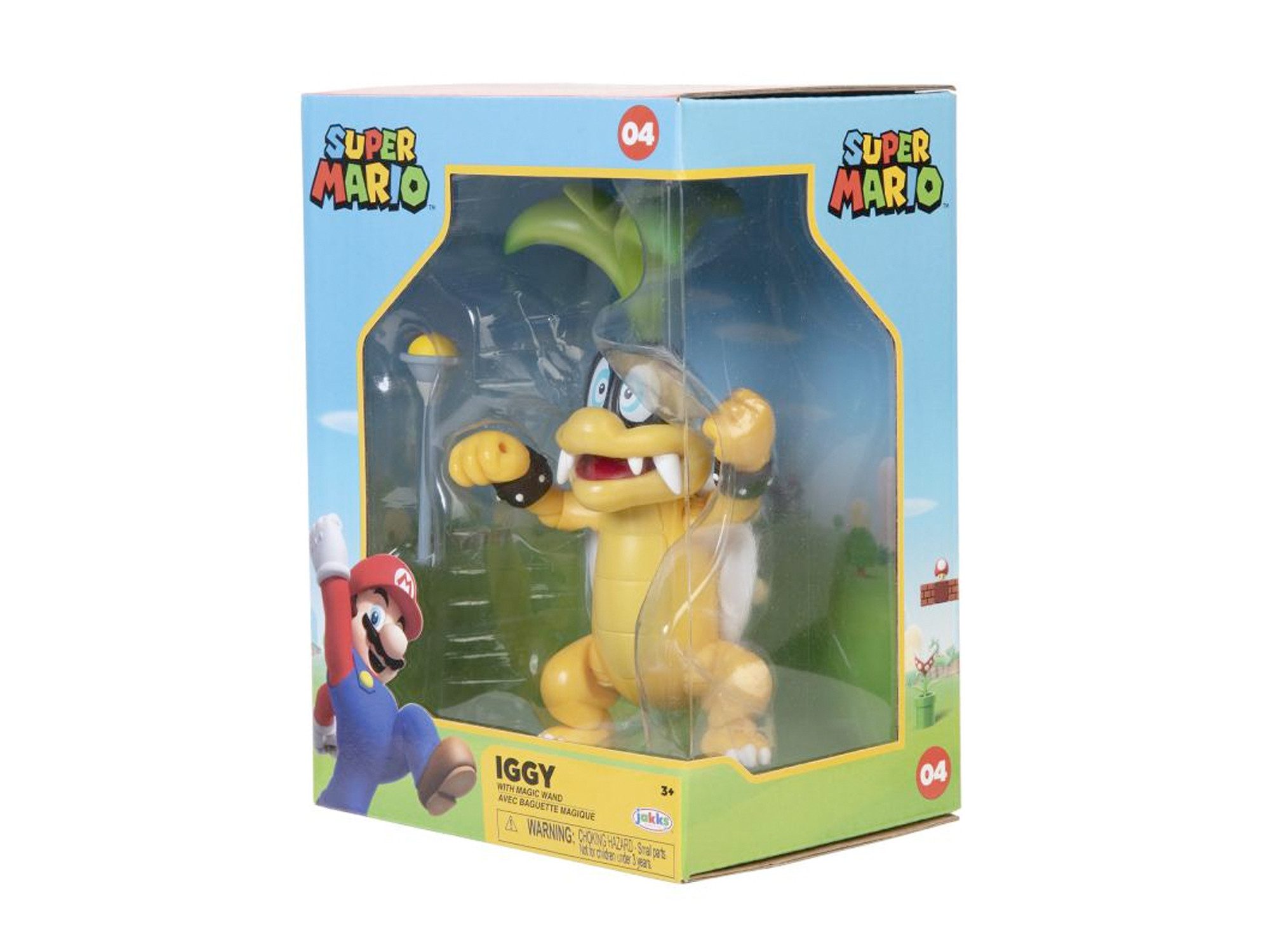 Nintendo Actionfigur Nintendo Super Mario Figur Iggy Koopa in Sammlerbox, 10 cm