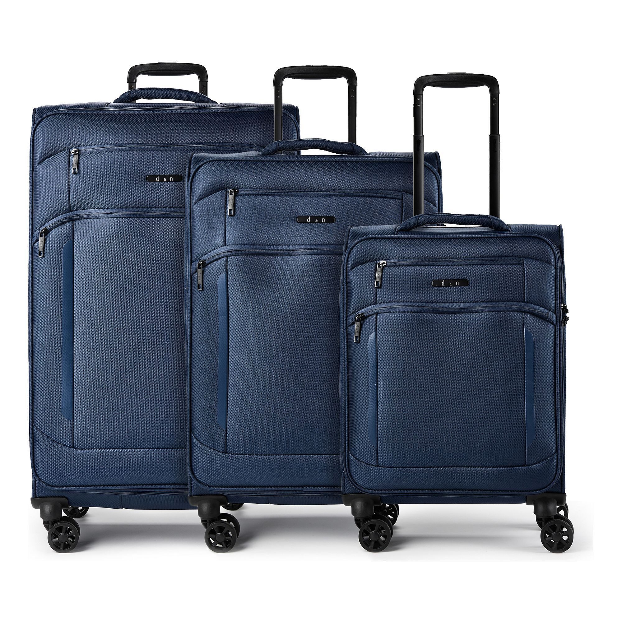 D&N Trolleyset Travel Line 9804, 4 Rollen, (3-teilig, 3 tlg), Polyester