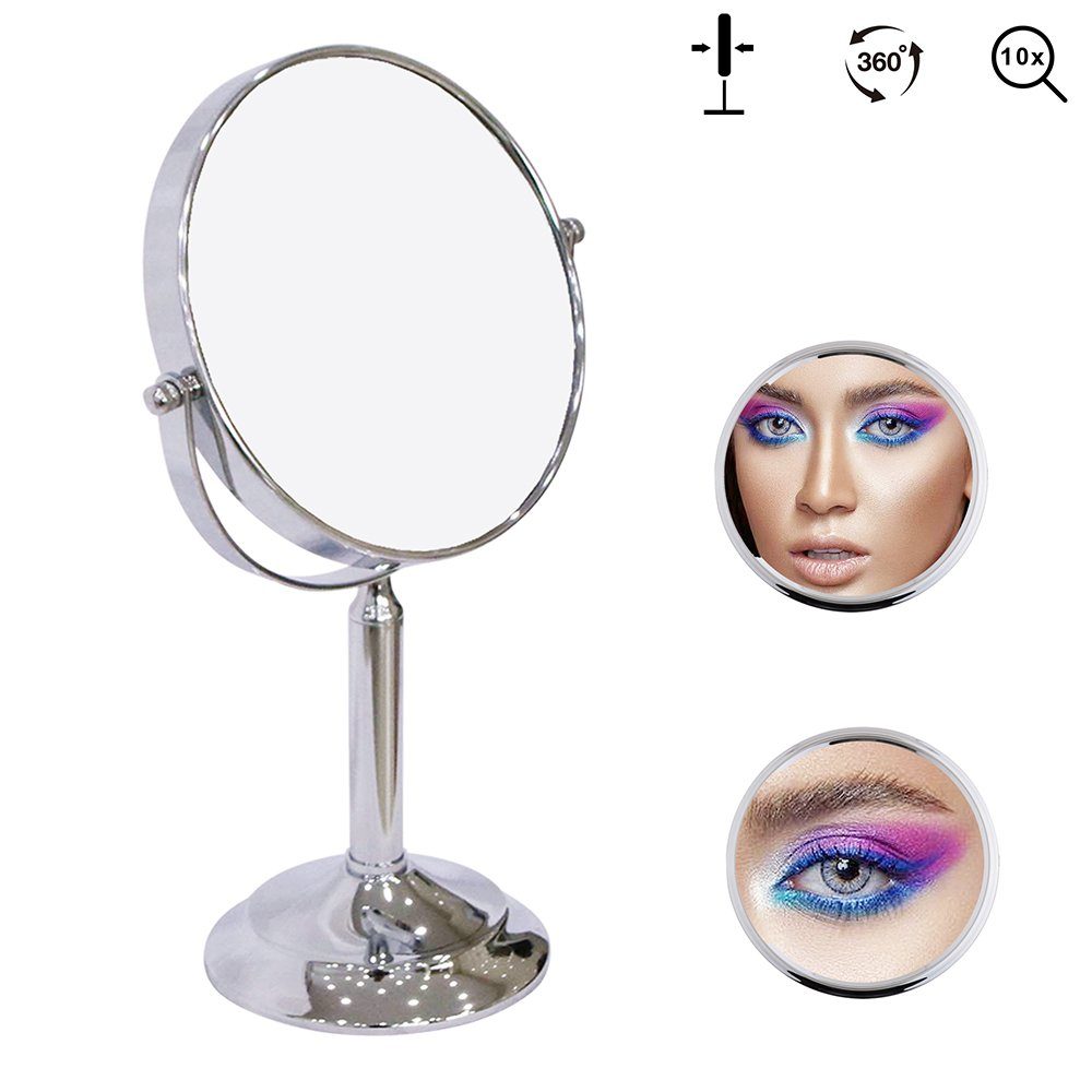 Melko Kosmetikspiegel Spiegel Badspiegel Schminkspiegel 10Fache Vergrößerung (Stück), 10-fache Vergrößerung | Schminkspiegel