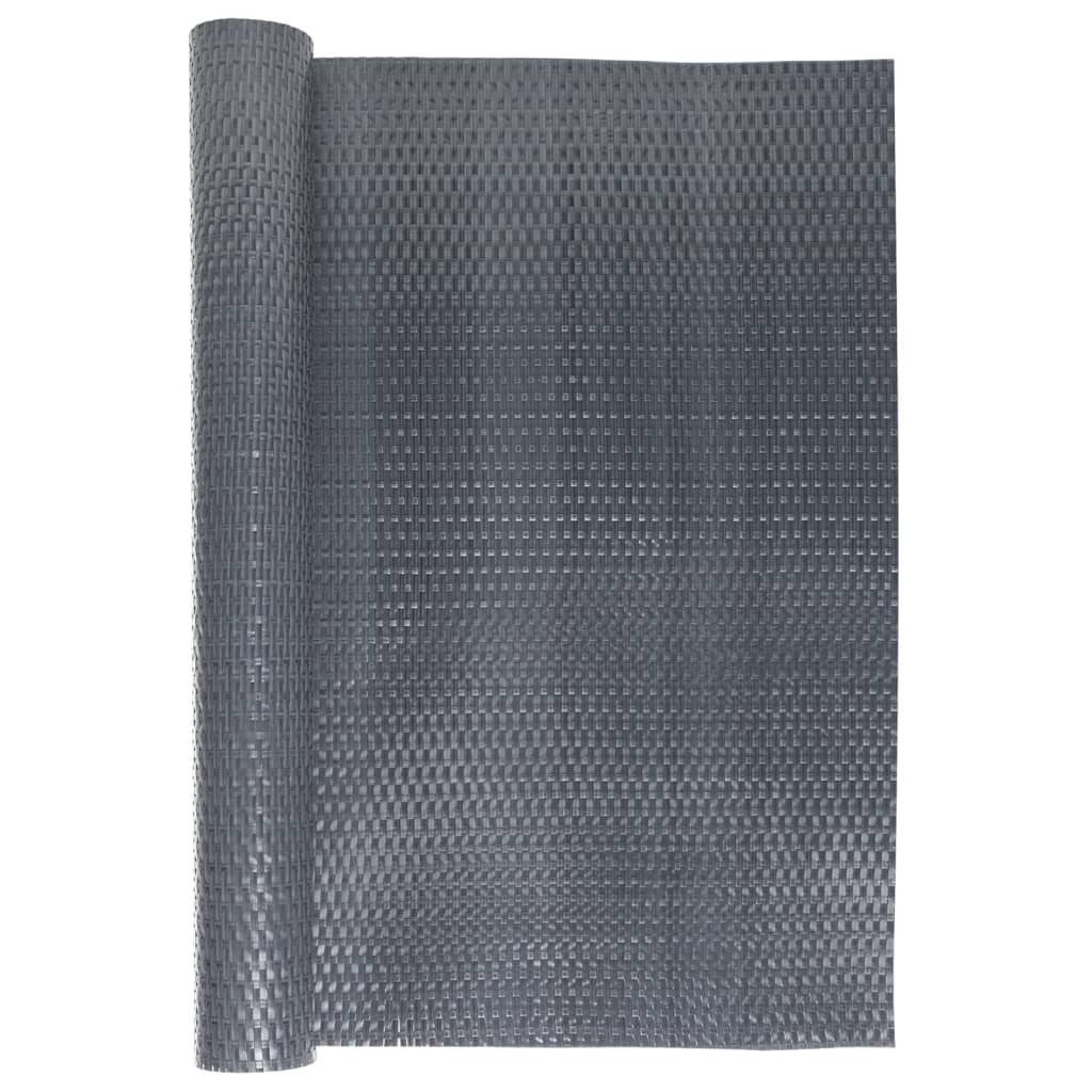 vidaXL Gartenzaun Balkon-Sichtschutz Anthrazit 500x80 cm Poly Rattan, (1-St)