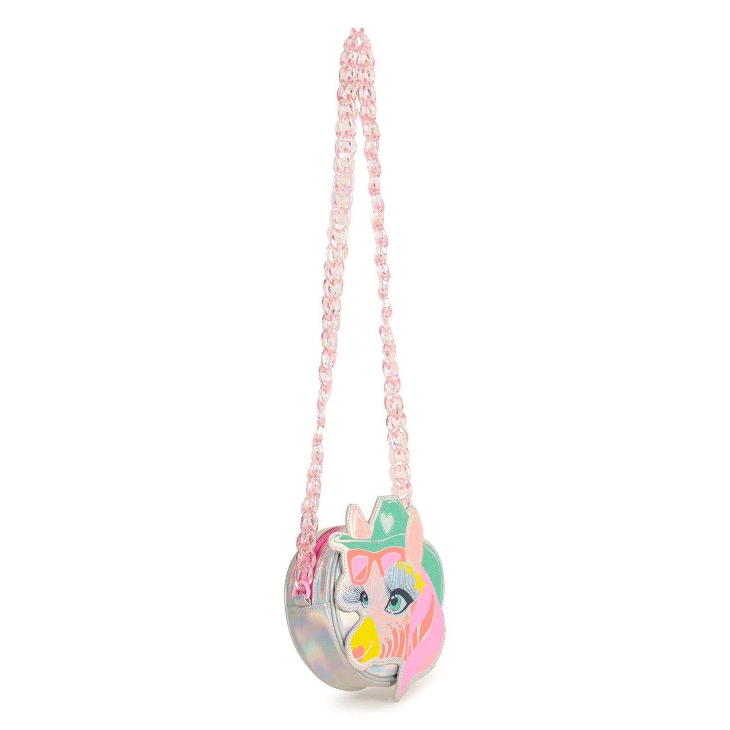 Billieblush Umhängetasche BILLIEBLUSH kleine Handtasche Zebra-Motiv mit Glitzer & Neon