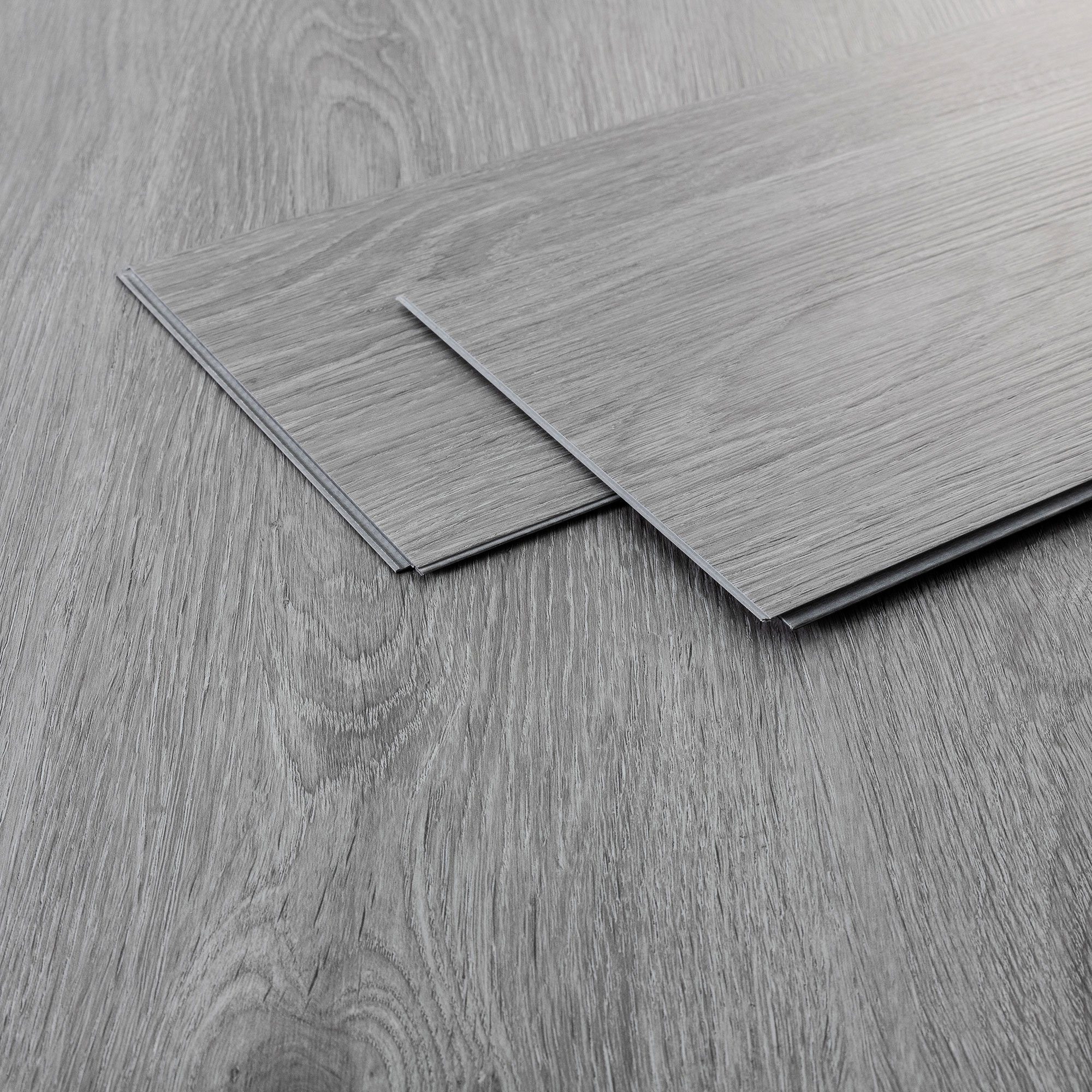 ML-DESIGN Vinylboden PVC Click Vinyl-Dielen Einfache Verlegung wasserfest, Bodenbelag 122x18x0,42 cm 1,54m²/7 Dielen Grau rutschfest
