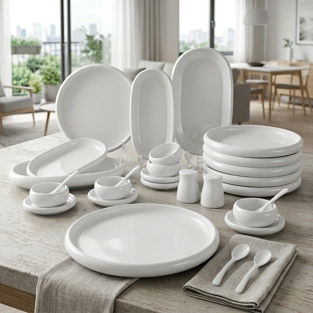 Almina Frühstücks-Geschirrset Belicia (30-tlg), 6 Personen, Porzellan, aus hochwertigem Porzellan - 30-teiliges Set – Bild 2 von 5