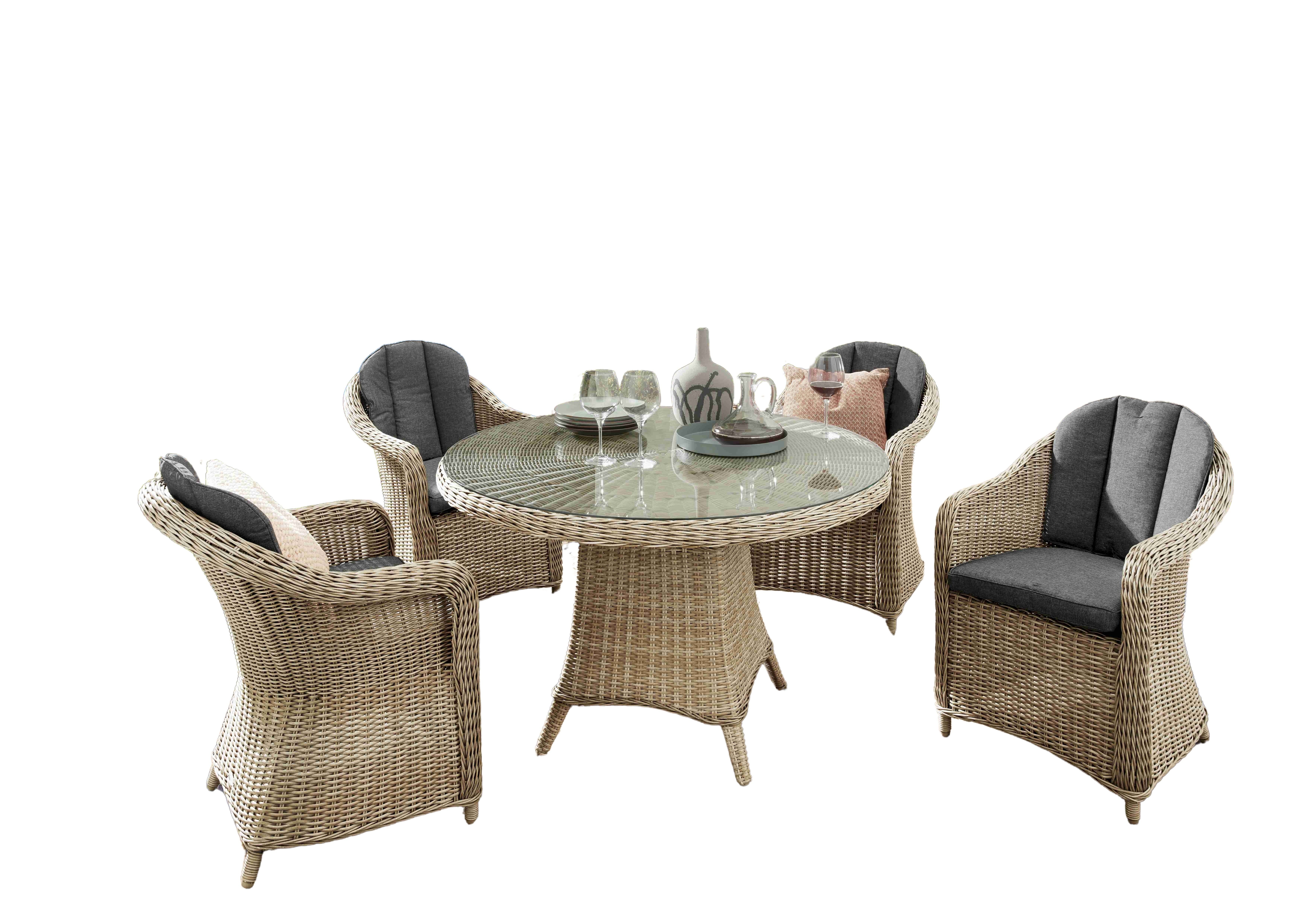 Destiny Sitzgruppe MALAGA LUNA, Polyrattan, 4 günstig online kaufen