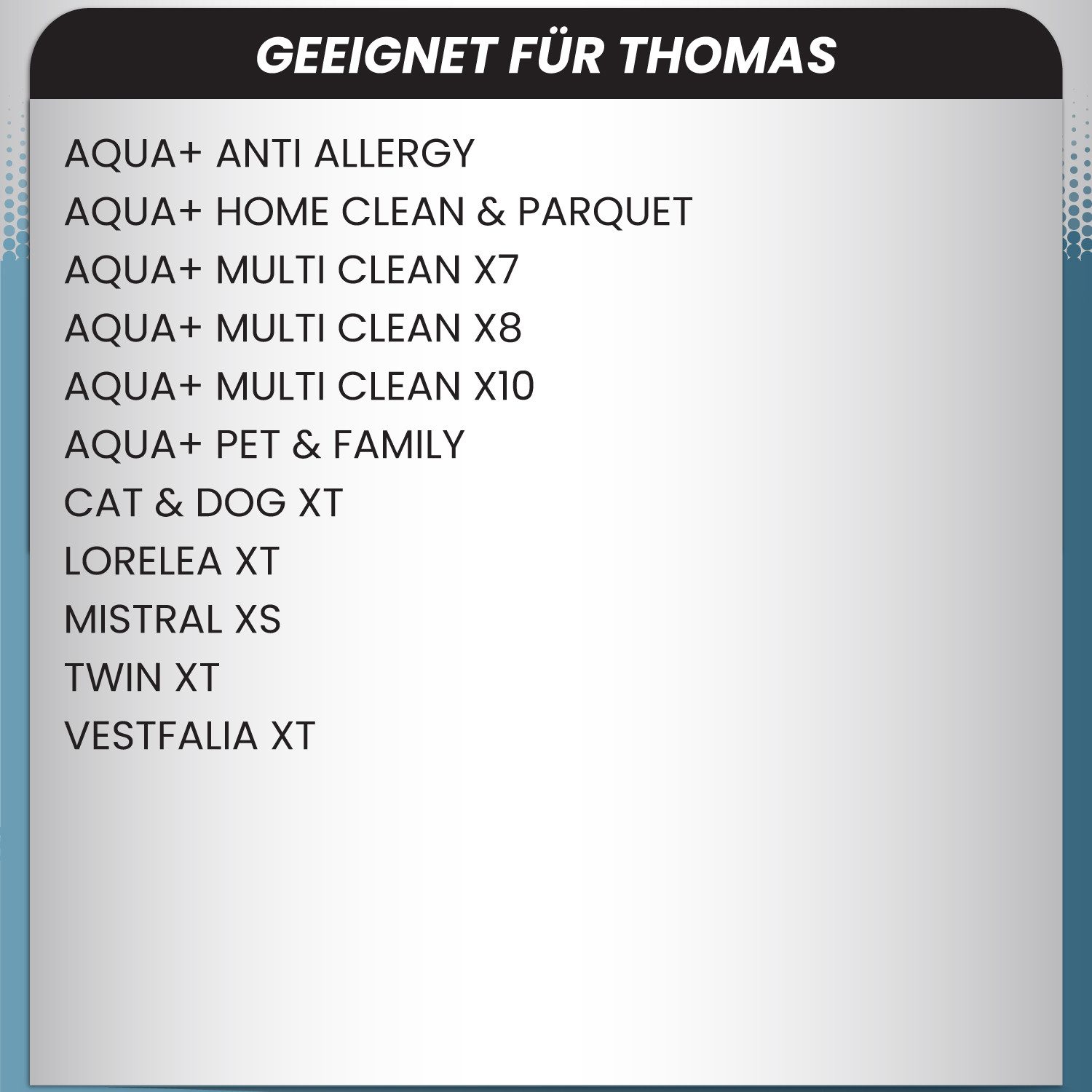 McFilter Filter-Set 10-teilig, Hygienefilter Abluftfilter passend für THOMAS AQUA+ PET &, FAMILY ALLERGY & MULTI CLEAN, Alternative für Filterset 99 (787241)