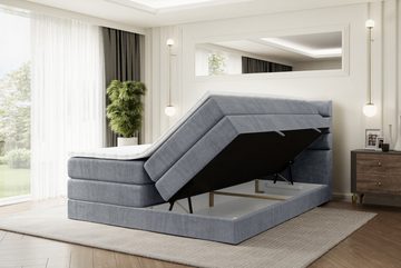 ALTDECOR Boxspringbett CELESTIA KING (Multipocket-Matratze H4 und H3 Matratze Bonellfederung Topper Kopfteil)