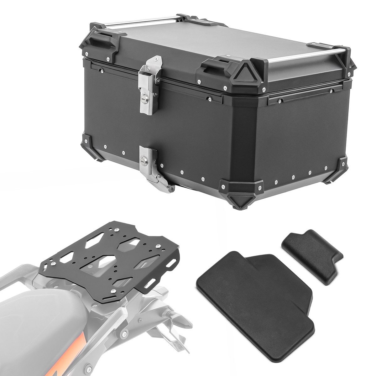 Topcase Set Alu Topcase + Gepäckbrücke passend für KTM 1190 Adventure/ R 13-16