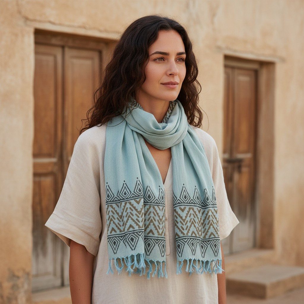 Guru-Shop Sarong Indisches bedrucktes Baumwolltuch, leichter..
