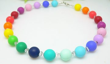 traumschmuck Perlenkette 039. Halskette farbecht mehrfarbig bunt multicolor (incl. Schmuckbox), handgefertigt, Made in Germany