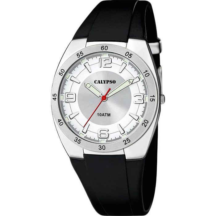CALYPSO WATCHES Quarzuhr Calypso Herren Uhr K5753/1 Kunststoffband (Armbanduhr) Herren Armbanduhr rund Kunststoff PUarmband schwarz Sport