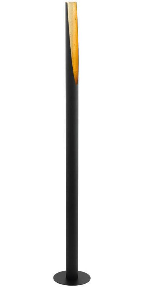 EGLO LED Stehlampe BARBOTTO, Ein-/Ausschalter, LED wechselbar, Warmweiß, Leuchte schwarz, gold / Ø6 x H137 cm / inkl. 1 x GU10 (je 4,5W)