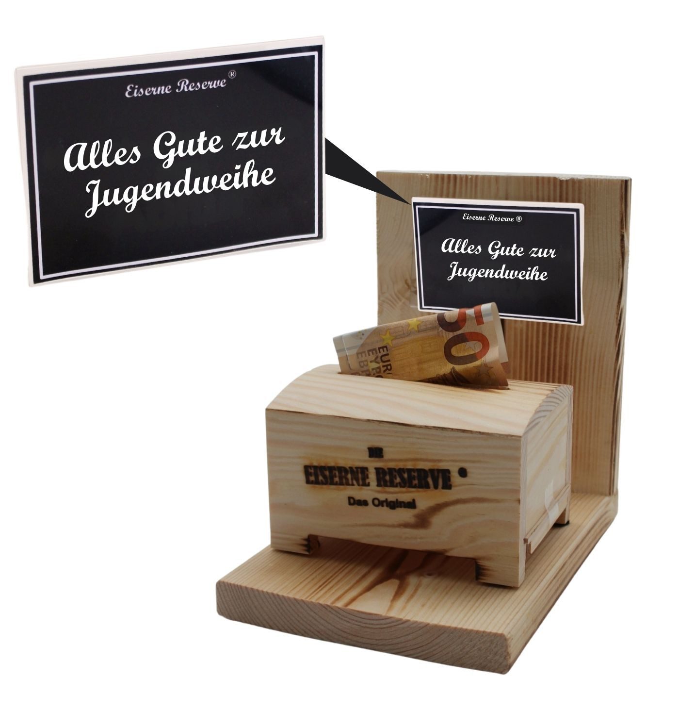 Eiserne Reserve® Geschenkbox Alles Gute zur Jugendweihe - Eiserne Reserve Geldbox - Geldgeschenk Sc