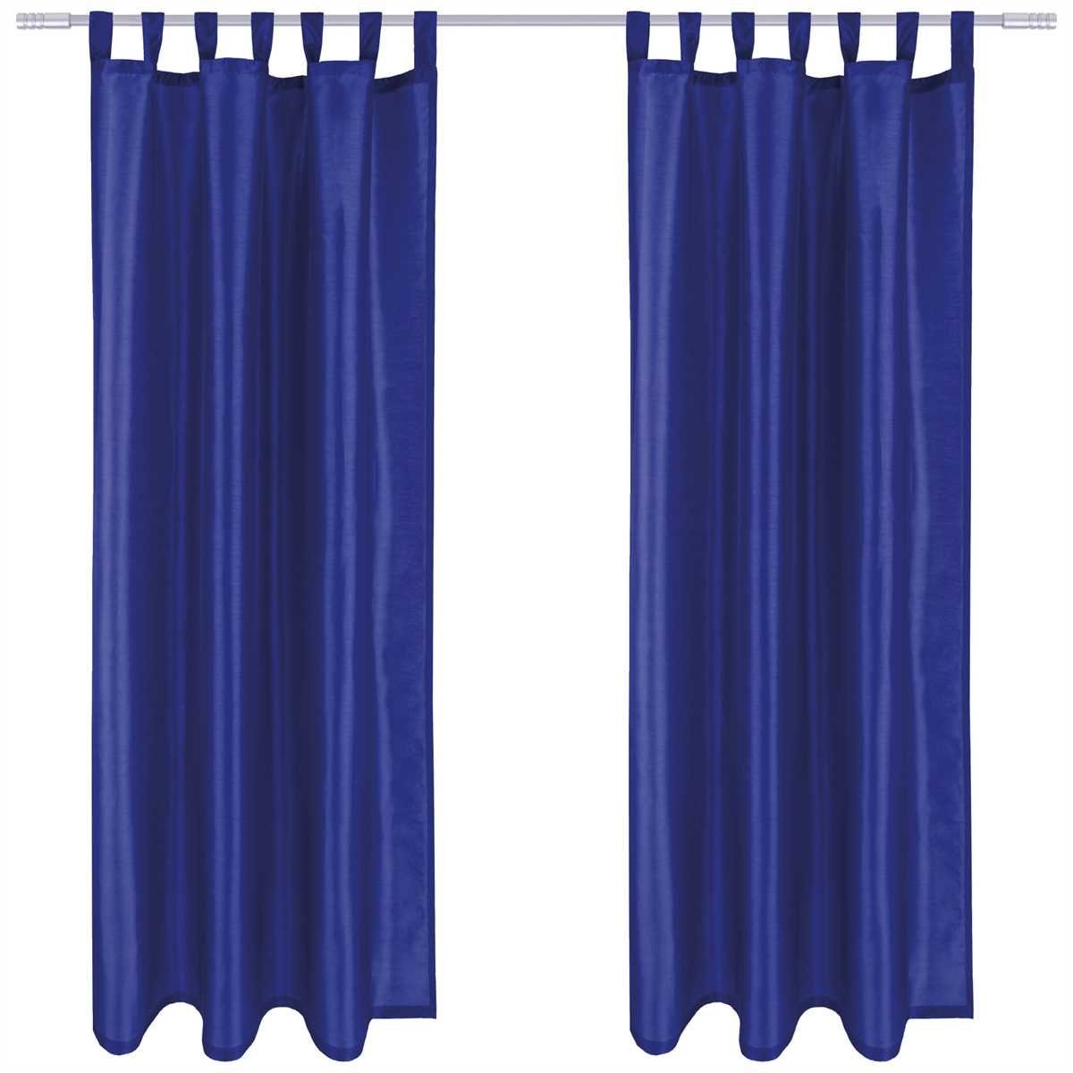 Vorhang, Arsvita, Schlaufen (2 St), blickdicht, Microfaser, Blickdichter Dekoschal mit Schlaufen (Schlaufenschal), Fertiggardine Alessia in vielen Größen und Farben Blau