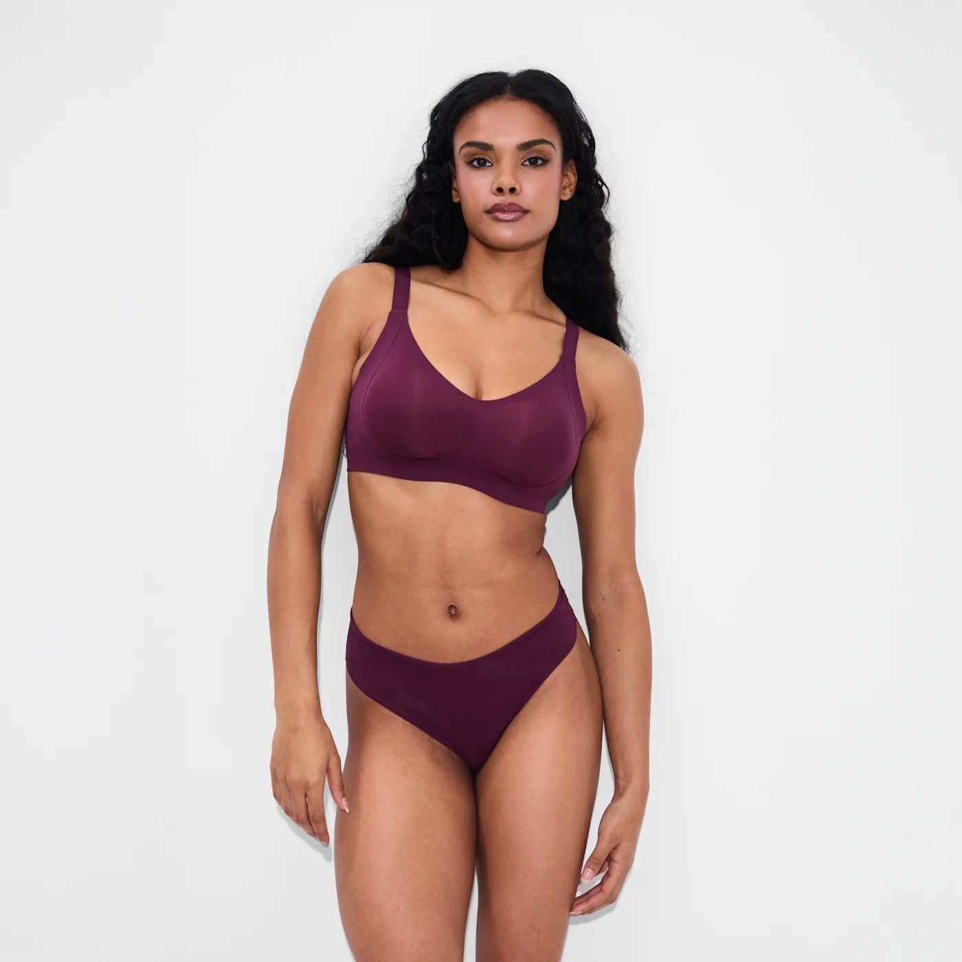 Creamy Fabrics Soft-BH Seamless Compact Push-Up BH-Burgundy-XS (1-tlg)
