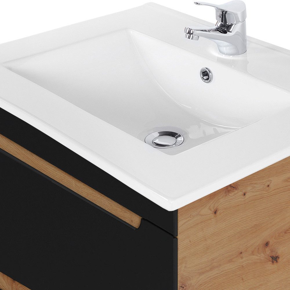 Lomadox Waschtisch NEW-LUTON, Wotan Eiche Nb. 61/60,8/46 cm