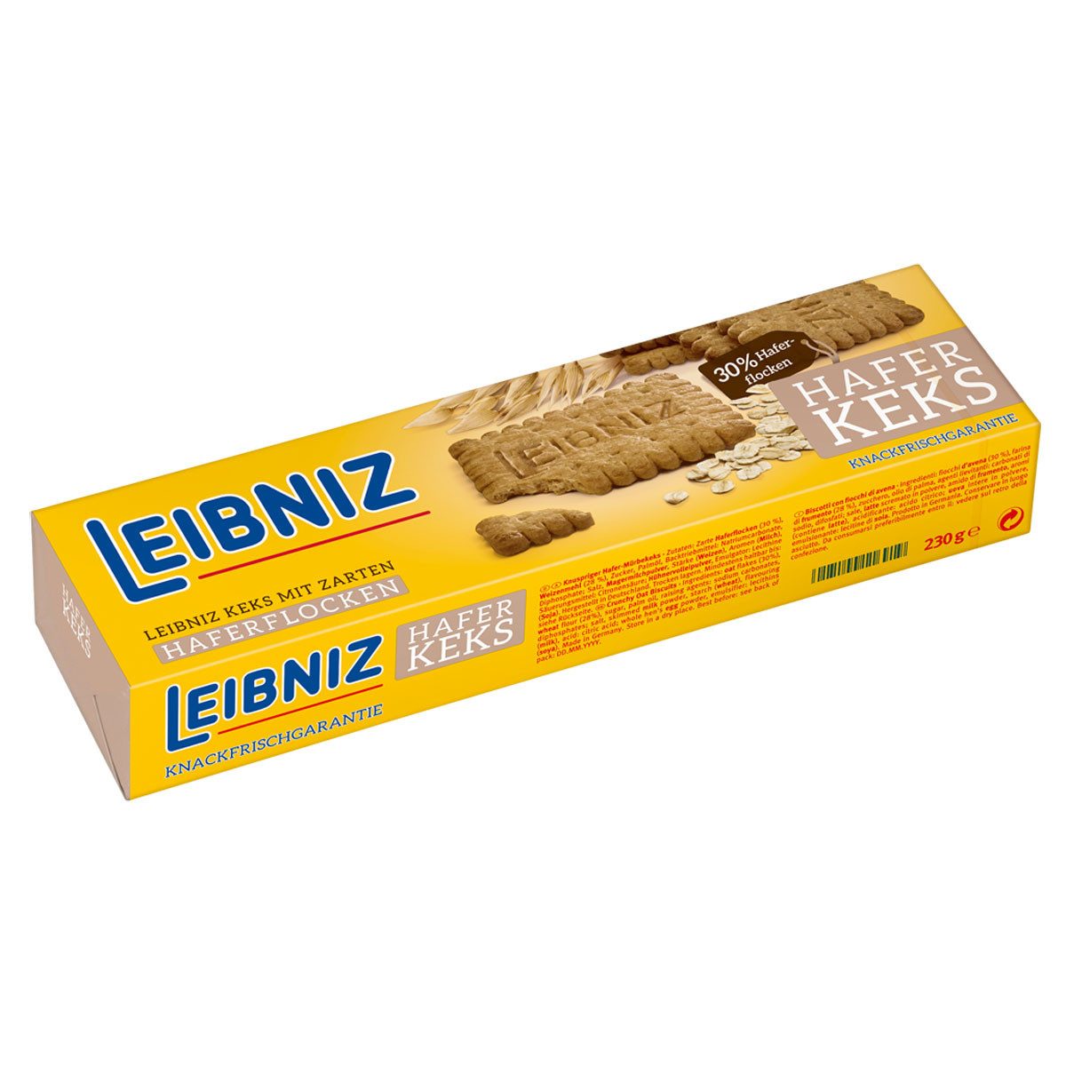 LEIBNIZ Kekse, Leibniz Haferkeks Gebäck Müsli Keks mit zarten Haferflocken 230g
