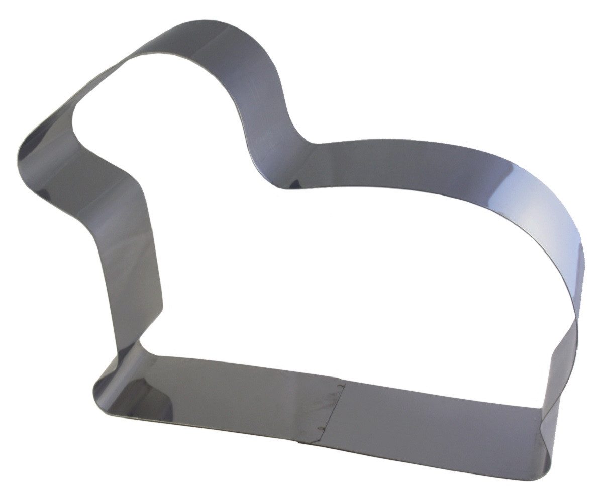 LARES Backform Kuchen- und Gebäckform - Lamm - aus rostfreiem Edelstahl - 27 x 6 cm, spülmaschinengeeignet - für Oster- und Backfans - Made in Germany